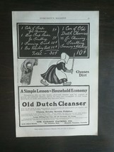 Vintage 1909 Old Dutch Cleanser Cudahy Packing Company Full Page Origina... - $6.64