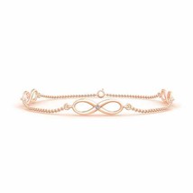 ANGARA 0.04 Ctw Infinity Bracelet with Gypsy Diamonds in 14K Gold (Grade-KI3) - £344.09 GBP