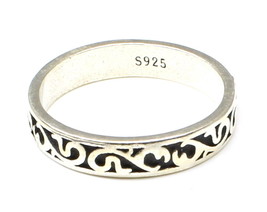 Traditional Style Beautiful 925 Sterling Silver Ring Plain Unisex Band - £22.91 GBP