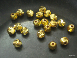 20kt gold beads necklace bracelet elements 20 pieces gold beads - $474.01