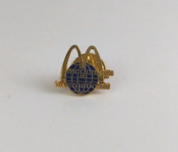 International Blue &amp; Gold Tone McDonald&#39;s Employee Lapel Hat Pin - $7.28
