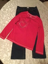 Girls-Lot of 2-Size 10-12/Circo top-pink-Size 12-Place jeans-set - $16.95