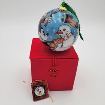 Midwest Cannon Falls Disney Mickey Goofy Donald Handpainted Glass Ornament w Box - $19.79