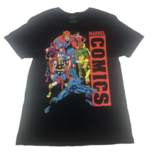 Marvel Men&#39;s T Shirt Medium Black Marvel Superheroes Comics Short Sleeve Shirt - £15.18 GBP