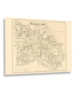 1880 Montgomery County Texas Map Print Wall Art Poster - £227.87 GBP+
