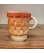 Anchor Hocking Fire King Vintage Red/Orange Coffee Cup Kimberly Diamond ... - $16.28 CAD