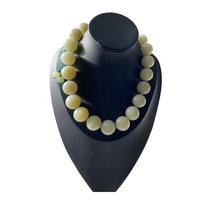 Hetian mutton fat white nephrite jade donut pendant- hand braided necklace-和田羊脂白 - £1,761.64 GBP