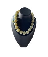 Hetian mutton fat white nephrite jade donut pendant- hand braided neckla... - $2,240.00