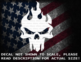 Flaming Skull Cut Vinyl Decal Sticker US Seller US Made - $6.72+