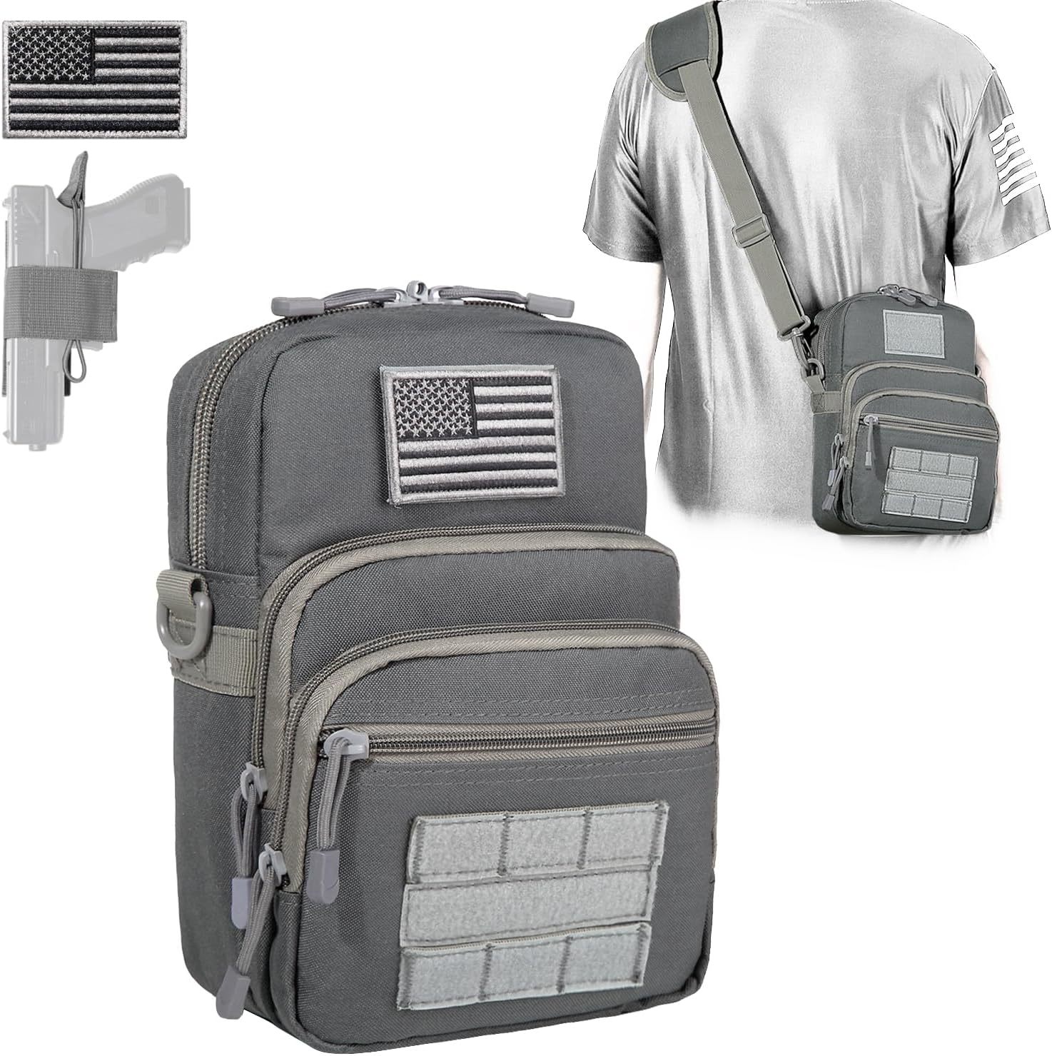 Dbtac Compact Gun Pouch W/Shoulder Strap | 3L Ccw Crossbody Travel, Arse... - $33.99