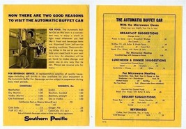 Southern Pacific Railroad Automatic Buffet Car Menu 1970 - £12.39 GBP