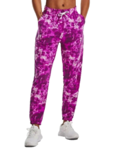 Under Armour Women&#39;s UA Rival Terry Printed Joggers Size L Purple - £31.10 GBP