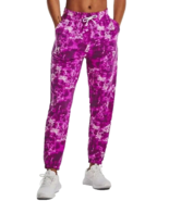 Under Armour Women&#39;s UA Rival Terry Printed Joggers Size L Purple - £31.13 GBP