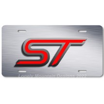 Ford ST Inspired Art on Gray FLAT Aluminum Novelty Auto Car License Tag Plate - £14.38 GBP