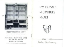 1956 Wholesale Furniture Mart Catalog Detroit Michigan 50th Anniversary ... - $21.75