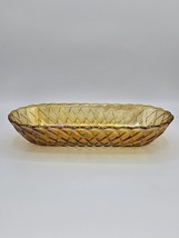 Indiana Glass Vintage Pretzel Pattern Amber Carnival Glass Celery Dish 1... - $31.68