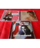  Music CDs THREE.Country REBA- DENVER-GREENWOOD..............FREE POSTAG... - $13.45