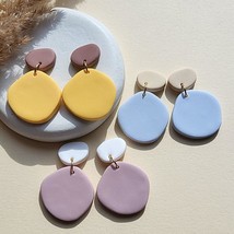 Pebble Clay Earrings • Minimalist Earrings • Modern • Trendy • Handmade Jewelry  - £14.62 GBP