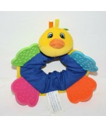 Little Tikes Baby Duck 6&quot; Chick Ribbon Colorful Plush Stuffed Crinkle Te... - £15.99 GBP