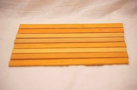 Lincoln Logs Western Cabin Building Toy 8 Flat Yellow Roof Slat Pieces 9&quot; Long - £11.86 GBP