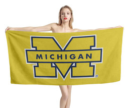 Michigan Wolverines  NCAAF Beach Bath Towel Swimming Pool Holiday Vacati... - £18.02 GBP+