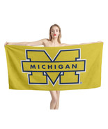 Michigan Wolverines  NCAAF Beach Bath Towel Swimming Pool Holiday Vacati... - £18.09 GBP+