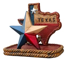 Rustic Western Star State Of Texas Map Horseshoe Ropes Napkin Or Card Ho... - £14.38 GBP