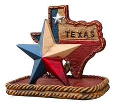 Rustic Western Star State Of Texas Map Horseshoe Ropes Napkin Or Card Ho... - £14.32 GBP