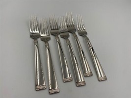 Set of 6 Mikasa Stainless Steel ROPE Dinner Forks - £39.08 GBP