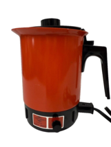 Vintage Late MCM Post MCM  Orange Electric West Bend Instant Hot Pot 36 ... - $19.79