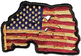Vintage Distressed American Flag Patch - Color - Veteran Owned Business. - £4.47 GBP