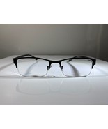 Unisex eyeglasses with minimalistic black frame and clear rectangular le... - $9.50