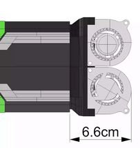 Graphics Card Dual Turbine Heat Blower fan Fits Nvidia Tesla P40 M40 P10... - $34.60