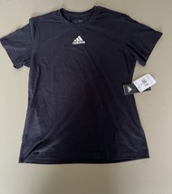 Adidas W Fresh Short Sleeve Regular Fit T Shirt Men’s M Black Black White - £13.76 GBP