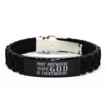 Motivational Christian Bracelet, Pray Anywhere Because God is Everywhere, Inspir - £19.37 GBP
