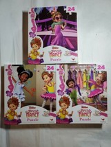 New 3 Disney Junior Fancy Nancy 24 Piece Puzzle Bundle Lot Set (9.1&quot; x 10.3&quot;) - £25.78 GBP