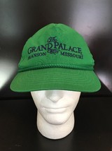 The Grand Palace Green Hat Branson MO Snapback Cap Rope Trim Distressed Vintage - £3.90 GBP