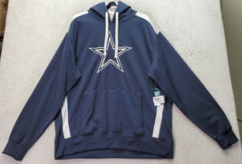 NFL Dallas Cowboys Authentic Hoodie Football Unisex XL Navy Long Sleeve Pullover - £28.39 GBP