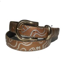 Dakota LTD Women Leather Belt Size SM (26-30) 24mm wide Made in USA Brown  - £12.91 GBP