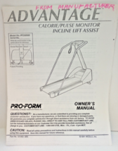 Advantage Pro-form Treadmill Owner&#39;s Manual PF350503 Manual # 101965 1992 - £7.46 GBP