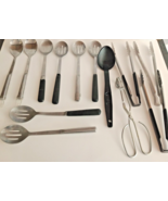 Lot of 13 buffet deli restaurant Stainless Steel spoons tongs slotted sp... - $31.07 CAD