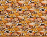 Cheese Blocks Wedges Food Gourmet Kitchen Cotton Fabric Print by Yard D5... - £8.56 GBP