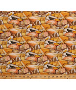 Cheese Blocks Wedges Food Gourmet Kitchen Cotton Fabric Print by Yard D502.38 - £8.60 GBP