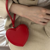 Fashion Heart Shaped Mini Money Purse Women Handbag Top-handle Bag Female Clutch - £16.94 GBP