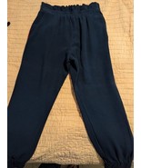 Mother of Pearl Women&#39;s Blue Elastic Waist Cuffed Joggers Stretch Pants ... - $31.12 CAD