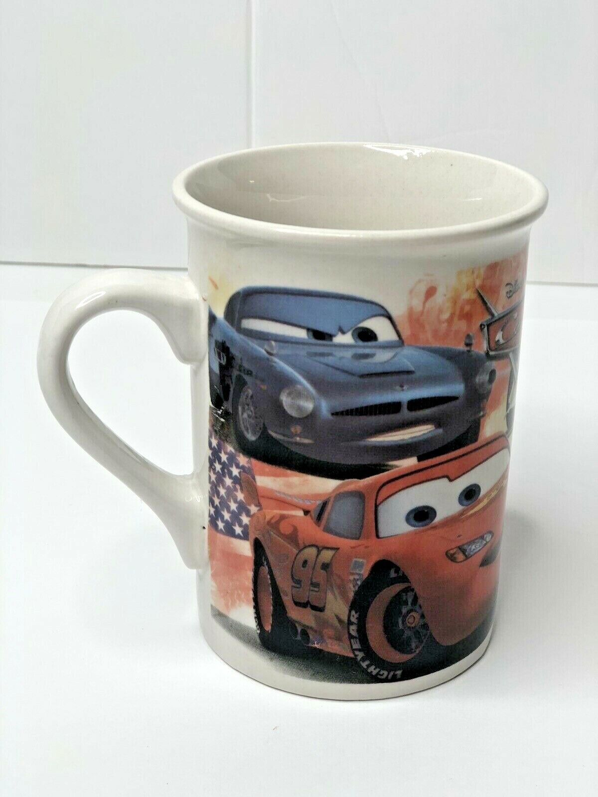 2011 Disney Pixar Cars Coffee Tea Mug Cup Lightning McQueen Tow Mater Finn - $9.46