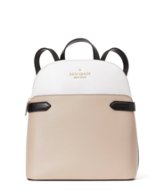 New Kate Spade Staci Saffiano Leather Dome Backpack Warm Beige Multi / D... - £106.03 GBP