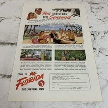 Vintage 1947 Advertising Art Print Ad This Christmas Give Sunshine Florida - £7.39 GBP