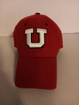 University of Utah Utes Hat Red Adjustable Cap Embroidered - £11.73 GBP