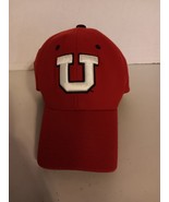 University of Utah Utes Hat Red Adjustable Cap Embroidered - £11.75 GBP